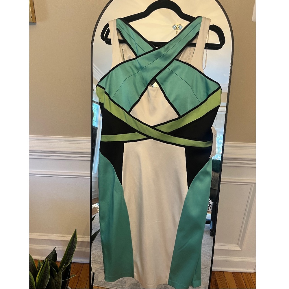 NWT Asymmetrical design Bandage style size 16 dress